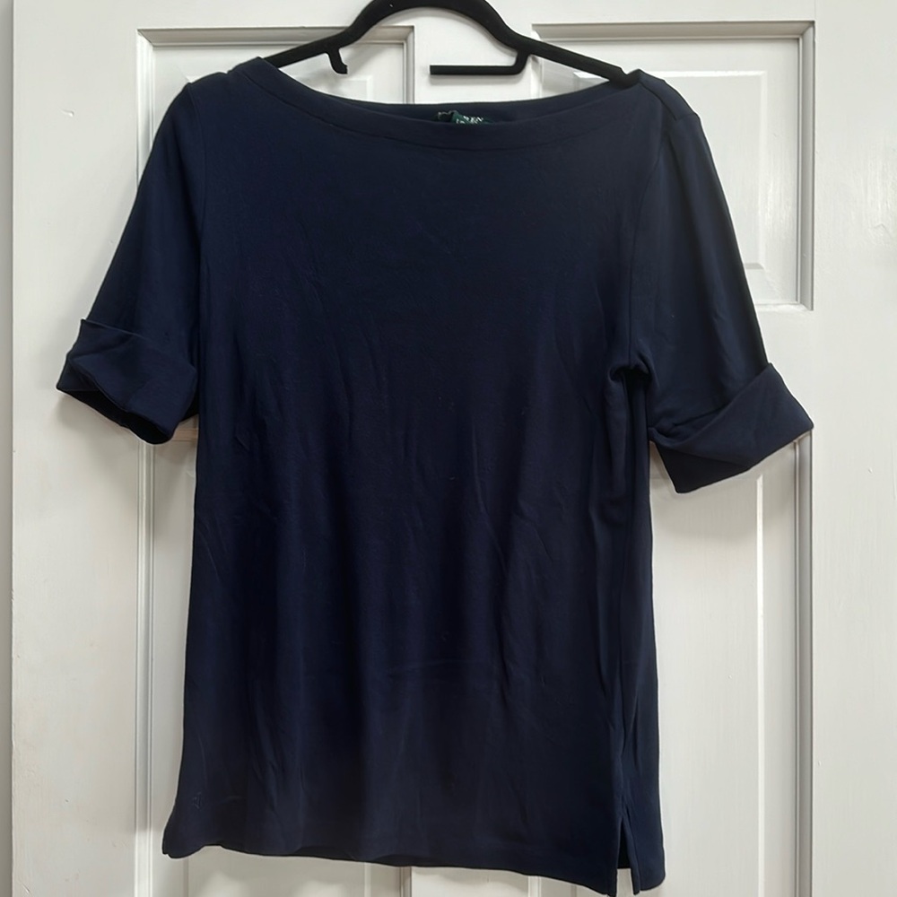 New short sleeve shirt w/folded sleeves-smoke free home